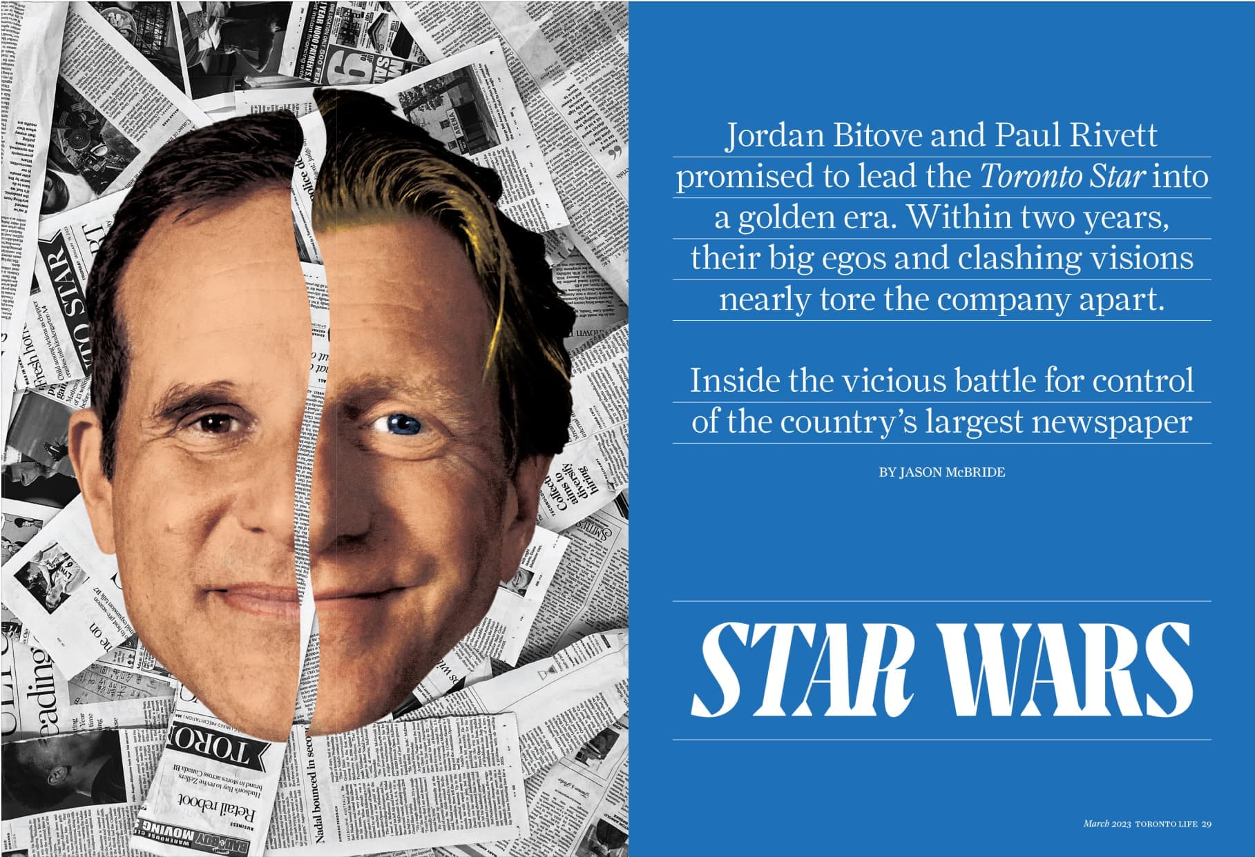 Image from Toronto Life magazine designed by Stephanie Firka.